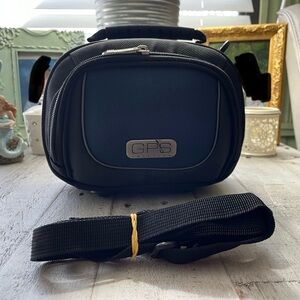 *EUC* GPS Travel Bag For Electronics - Black with Blue Accents - Shoulder strap